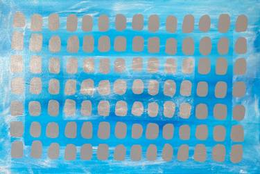 Original Geometric Abstract Painting by Liz Paris