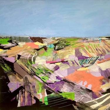 Original Abstract Landscape Mixed Media by Paula Menchen