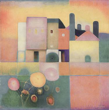 Print of Conceptual Architecture Mixed Media by Maud Dern