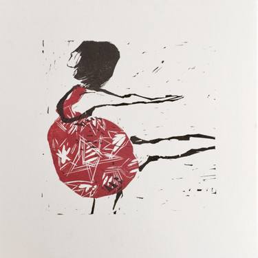 Original Abstract Expressionism Body Printmaking by Marta Wakula-Mac