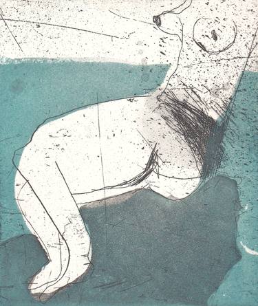 Original Abstract Expressionism Nude Printmaking by Marta Wakula-Mac