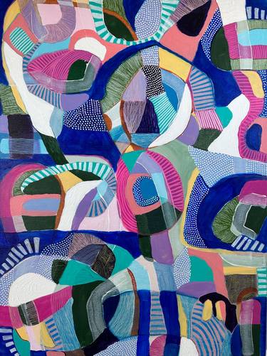 Original Abstract Expressionism Patterns Paintings by Samantha Malone
