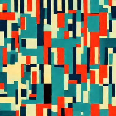 Original Algorithmic Abstract Digital by Voltaire Blanc