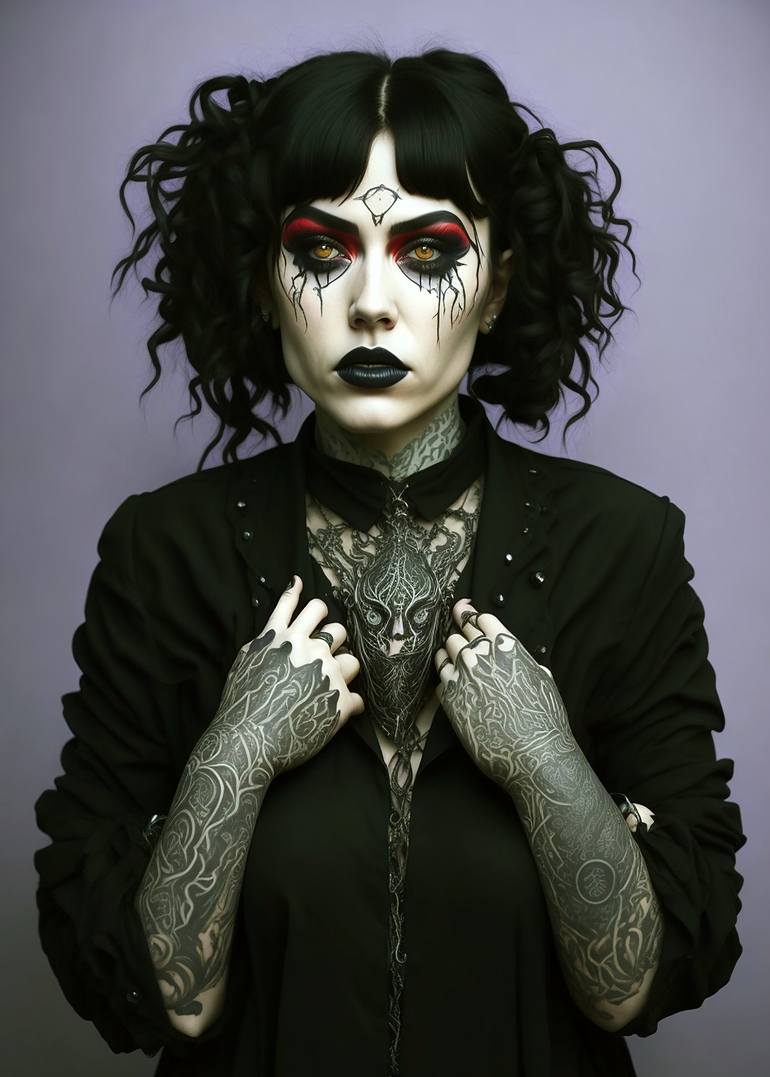 Ravena Nigra goth girl - Print