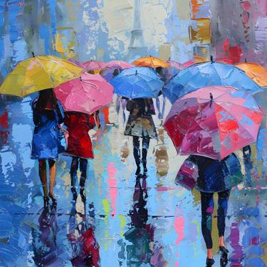 Original Abstract Expressionism Cities Digital by Evgenia  Bazhenova