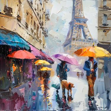 Original Abstract Expressionism Cities Digital by Evgenia  Bazhenova