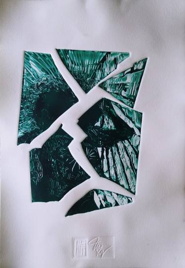 Original Abstract Expressionism Abstract Printmaking by Michael E Voss