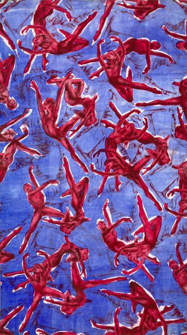 Original Abstract Expressionism Body Printmaking by Michael E Voss