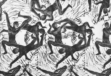 Original Black & White Body Printmaking by Michael E Voss