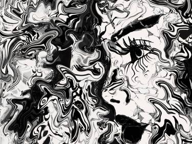 Original Abstract Love Digital by Vicky-May Giraud