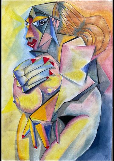 Original Abstract Women Painting by Fulya Ceker
