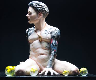 Original Baroque Classical Mythology Sculpture by Eva G
