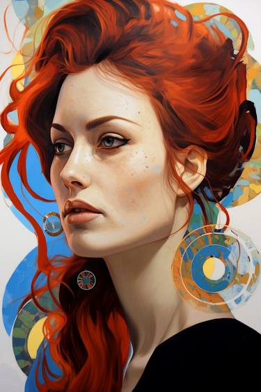 Original Abstract Women Mixed Media by Eva Clair