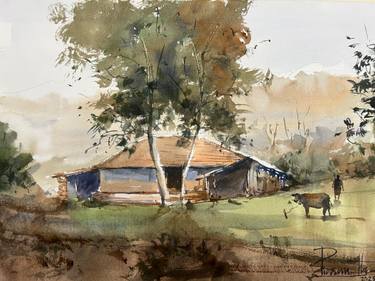 Original Art Deco Landscape Paintings by Prasanth Kp