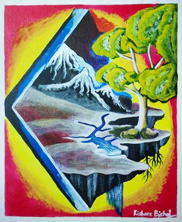 Original Abstract Expressionism Abstract Paintings by Kishore Bishoi
