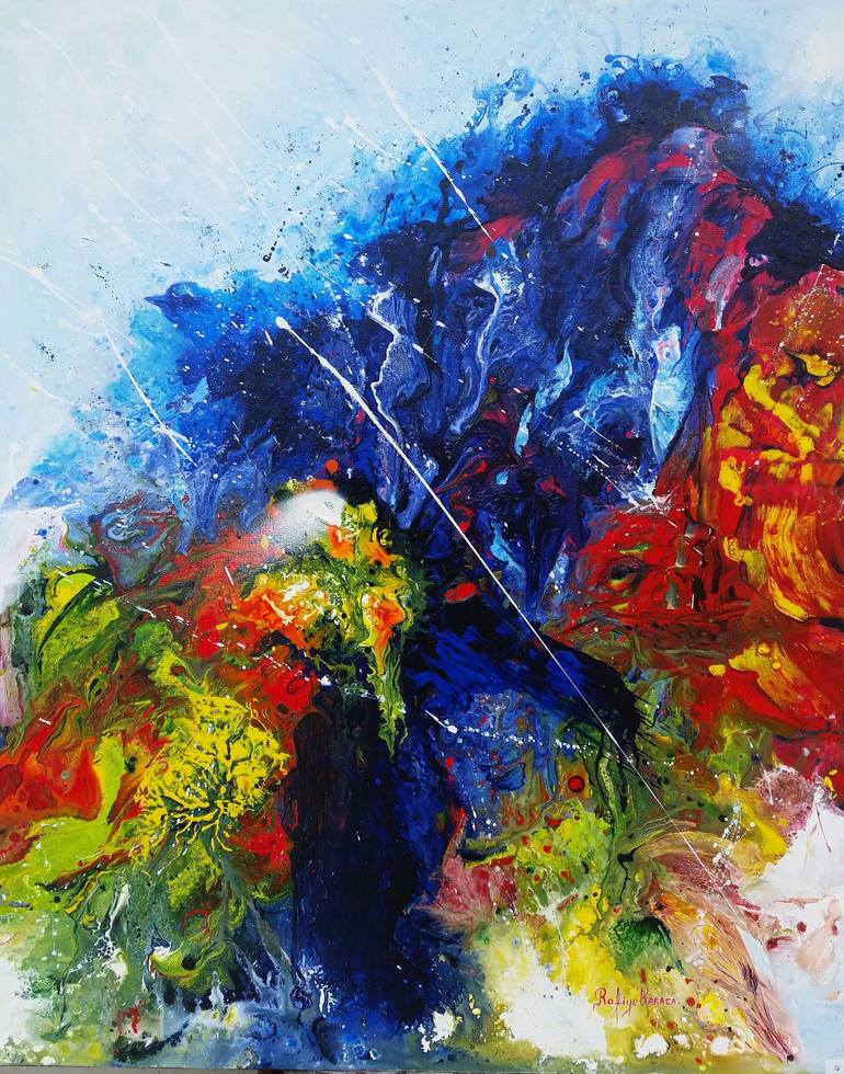 Original Abstract Expressionism Abstract Paintings by Rafiye Karaca