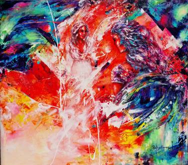 Original Abstract Expressionism Abstract Painting by Rafiye Karaca