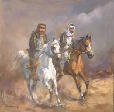 Original Realism Animal Painting by Qasim Ayyed