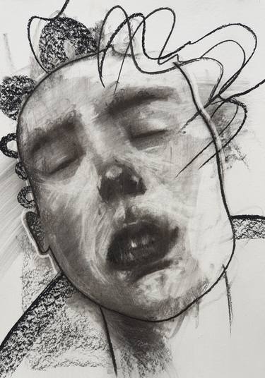 Original Abstract Expressionism People Drawing by Jorge Pedro Dellasanta