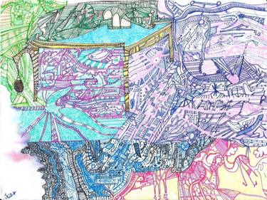Original Expressionism Abstract Drawing by Juan Carlos Medina