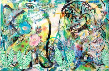 Original Abstract Nature Mixed Media by Mario Kicker