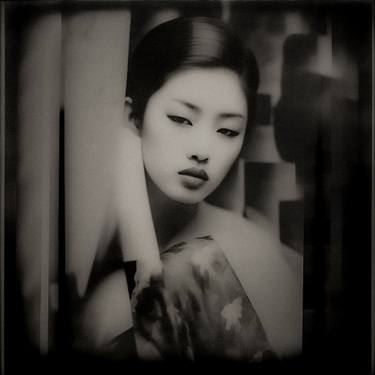 Original Portraiture Women Mixed Media by Rens Dekker