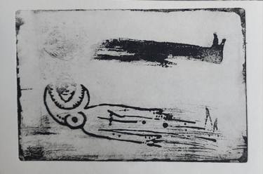 Original Black & White Fantasy Printmaking by Aldo Peredo