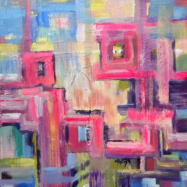 Original Abstract Expressionism Abstract Painting by Agnieszka Lokaj