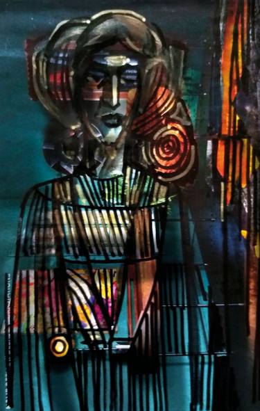 Original Contemporary People Mixed Media by Nasser Palangi