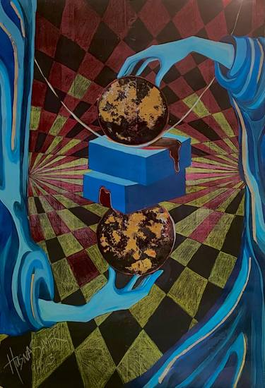Original Abstract Expressionism Abstract Mixed Media by Husna Samer