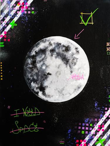 Original Realism Outer Space Paintings by Thaís Vilela De Carvalho