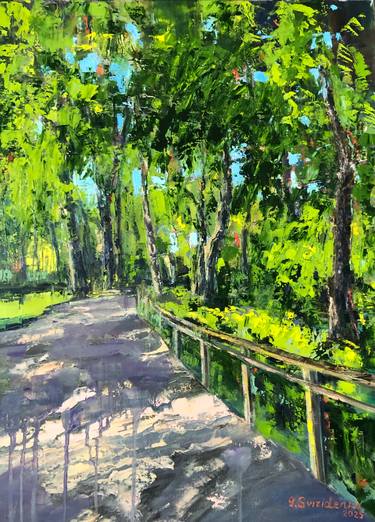 Original Impressionism Landscape Painting by Galina Sviridenko