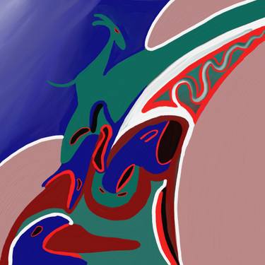 Original Surrealism Portrait Drawing by Michael Thalmann