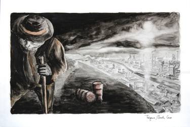 Original Expressionism Cities Painting by Thierry Falise