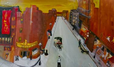 Original Fine Art Cities Painting by Ronald Cilenti