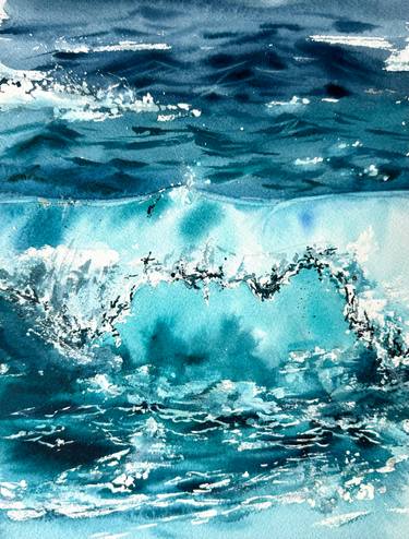 Original Expressionism Seascape Painting by Anna Ostapenko