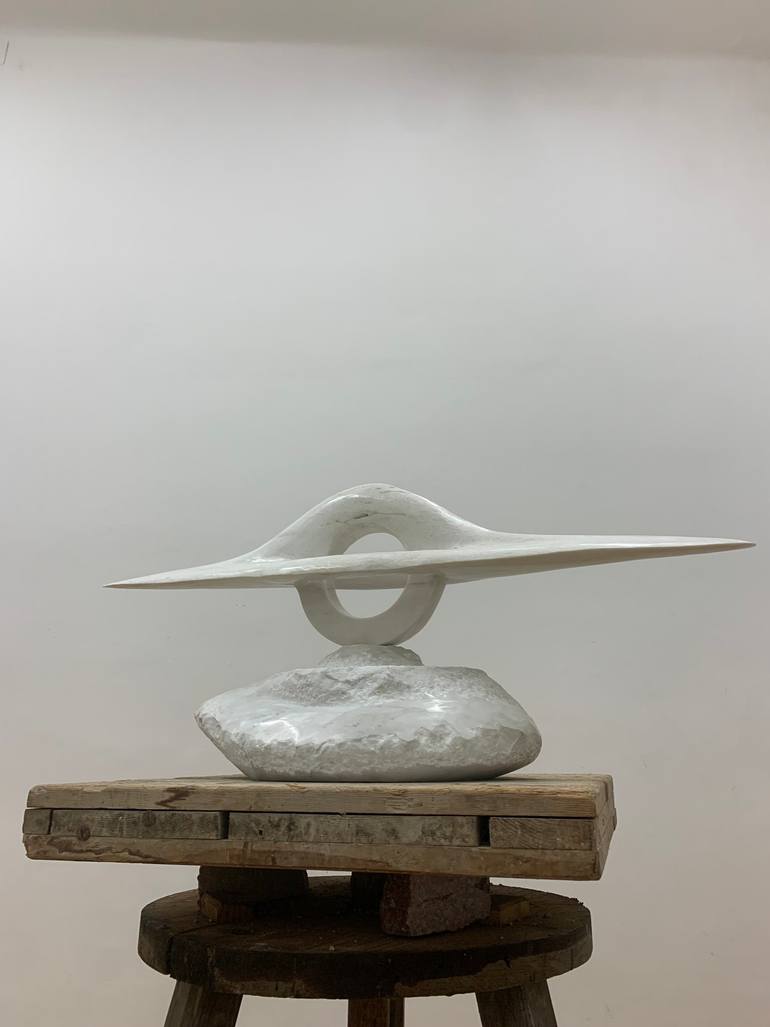 Original Geometric Outer Space Sculpture by Alexander Nefedyev Skuridin
