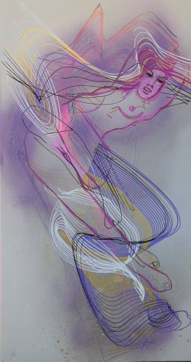 Original Classicism Erotic Mixed Media by Anna Skorko