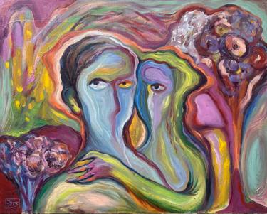 Original Contemporary Love Painting by Jj Julia