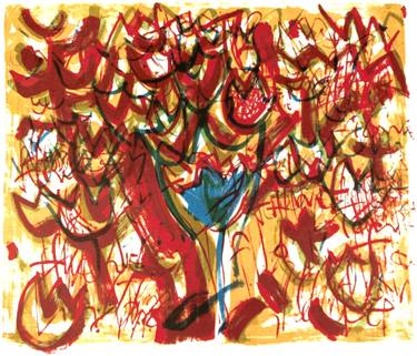 Original Expressionism Botanic Printmaking by Olga Brink Art