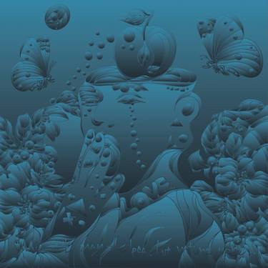 Original Installation Art Abstract Digital by Poly Jin