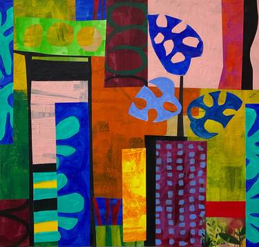 Original Abstract Expressionism Abstract Mixed Media by Laura Syren