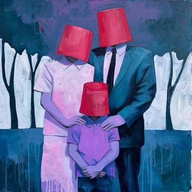 Original Figurative Family Paintings by Francesca Mazzagatti