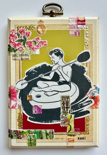 Original Expressionism People Mixed Media by Kari Schuerch