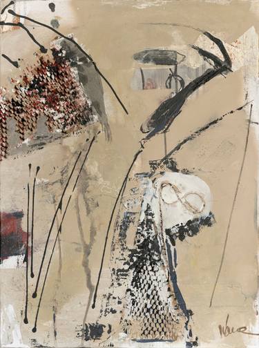 Original Abstract Expressionism Abstract Collage by Yolanda Luna