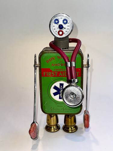 Original Abstract Expressionism People Sculpture by David M Joseph