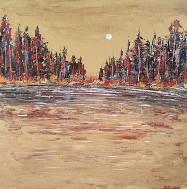 Original Abstract Expressionism Abstract Painting by Lutfi Indriana