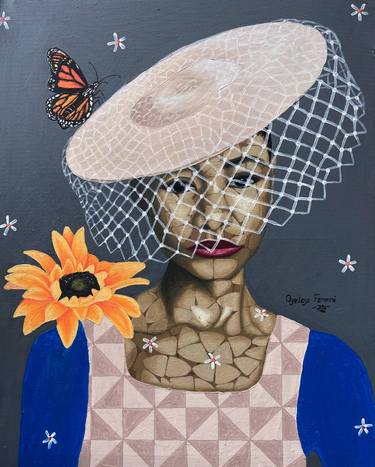 Original Portraiture Women Painting by Oyeleye Feranmi