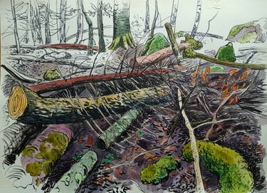 Original Contemporary Tree Drawings by Marina Lukianova