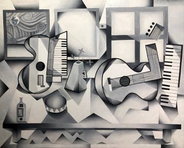 Original Modernism Still Life Painting by Teixeira Leite